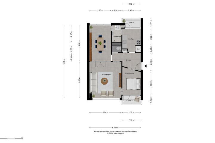 Plattegrond – Oude Bogerd 36 A, Breda
