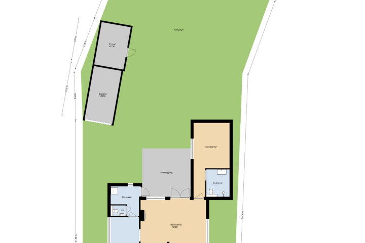 Plattegrond – Oude Dijk 40, Liempde