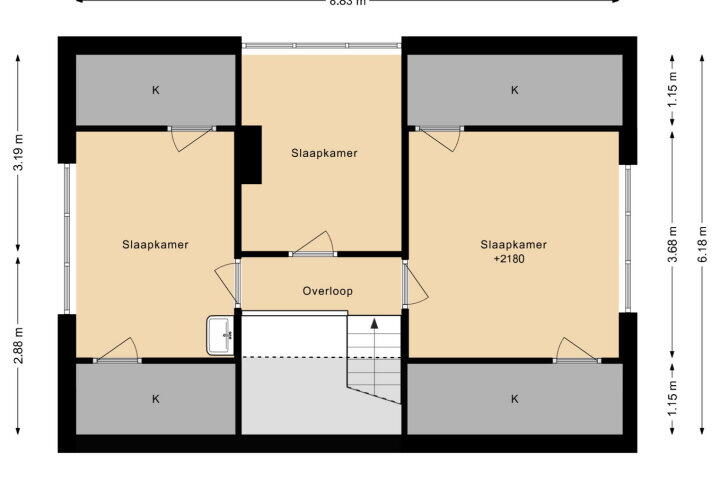 Plattegrond – Oude Dijk 40, Liempde
