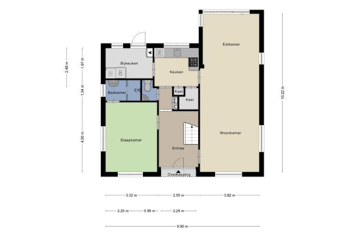 Plattegrond – Oude Groningerweg 6, Gieten