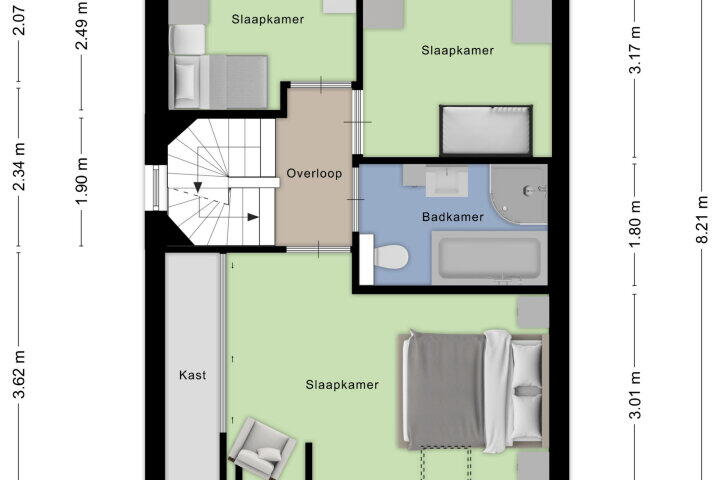Plattegrond – Oude Hoofdweg 44, Zegge