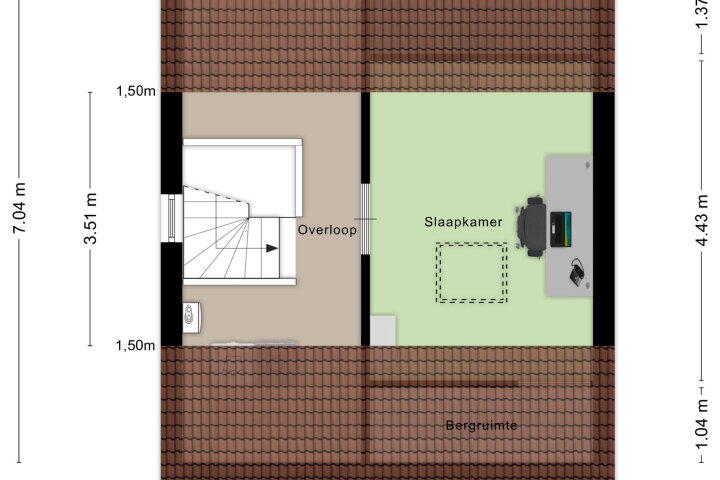 Plattegrond – Oude Hoofdweg 44, Zegge