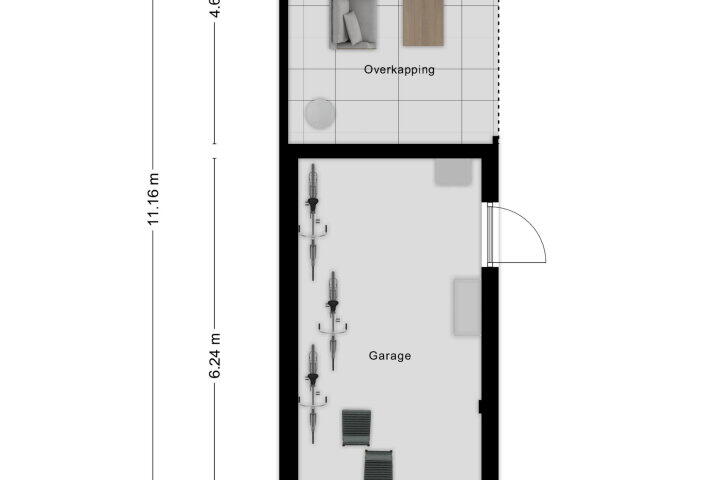 Plattegrond – Oude Hoofdweg 44, Zegge
