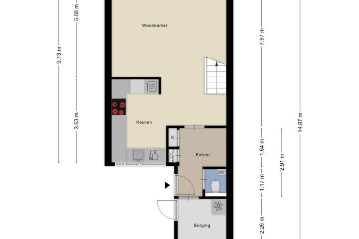 Plattegrond – Oudenboschstraat 30, Arnhem