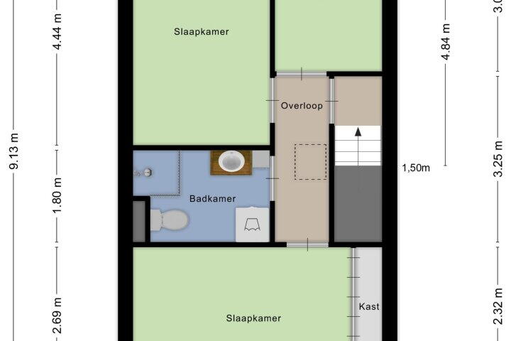 Plattegrond – Oudenboschstraat 30, Arnhem