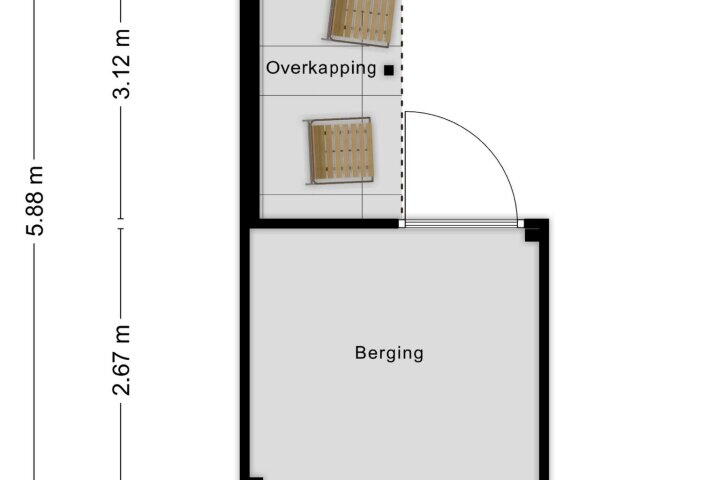 Plattegrond – Oudendijk 56, Oud Gastel
