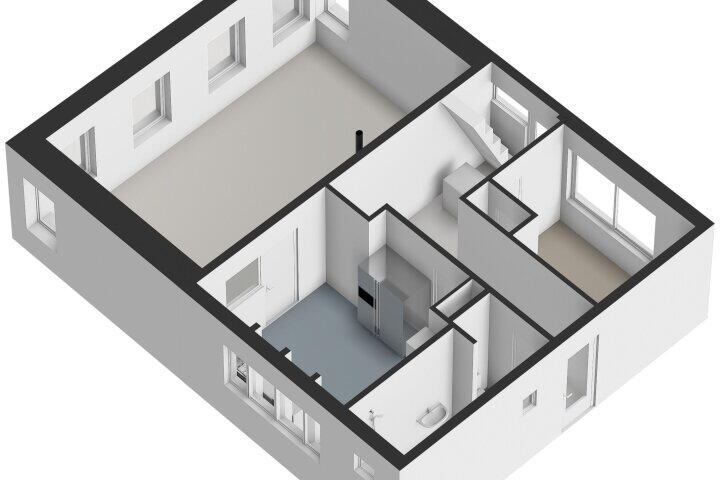 Plattegrond – Oude Steeg 30, Gees