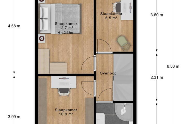 Plan – Oudeveen 66, Veenendaal