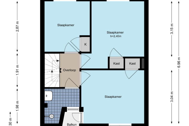 Plattegrond – Oud Mijl 6, Amstelveen