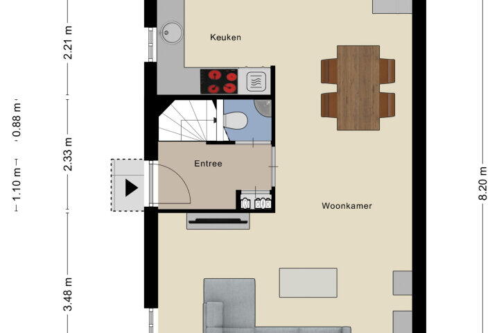 Plattegrond – Overkroetenlaan 106, Breda