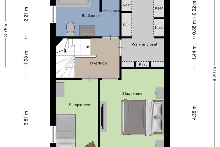 Plattegrond – Overkroetenlaan 106, Breda