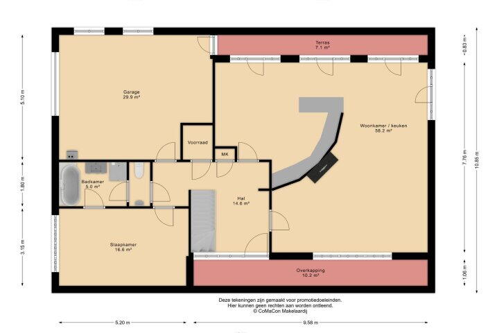 Plattegrond – Overloonseweg 18 B, Venray