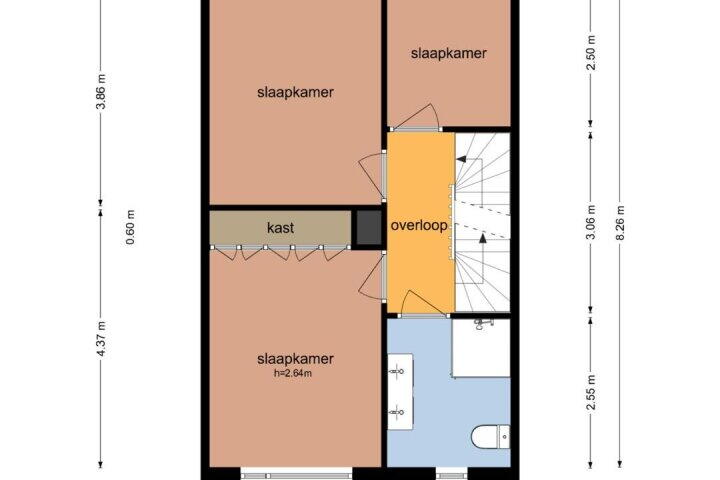 Plattegrond – Paasloostraat 98, Zwolle