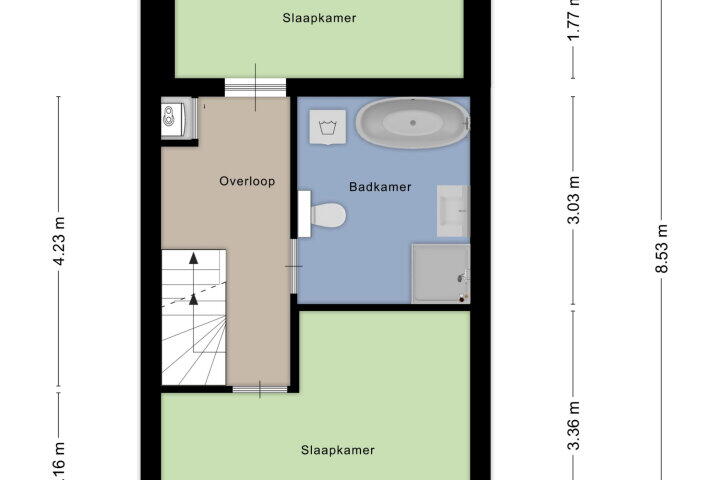 Plattegrond – Padangstraat 27, Haarlem