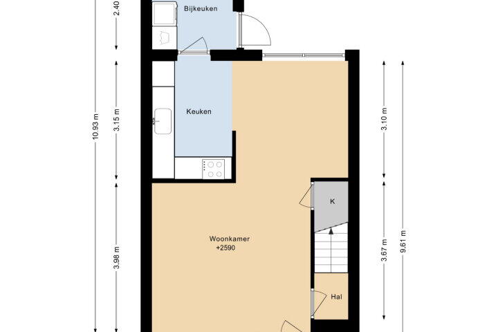 Plattegrond – Palestinastraat 380, Heerlen