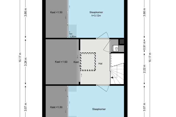 Plattegrond – Pampuszigt 48, Diemen