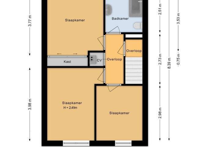 Plattegrond – Parkhof 81, Amsterdam