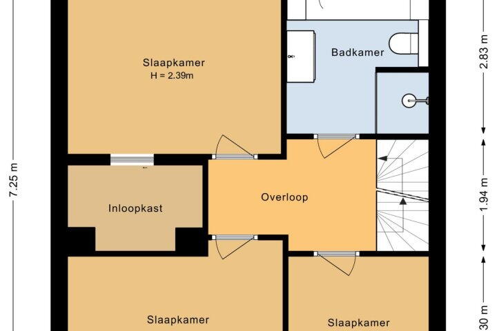 Plattegrond – Parklaan 12, Heerhugowaard