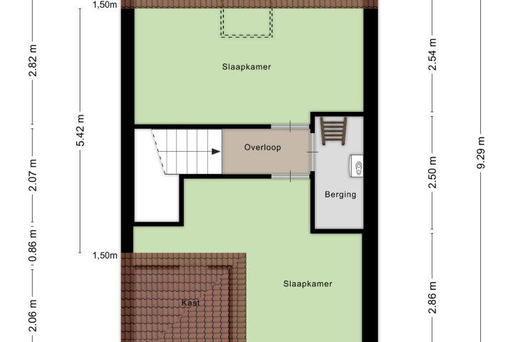 Plattegrond – Parklaan 119, Boskoop
