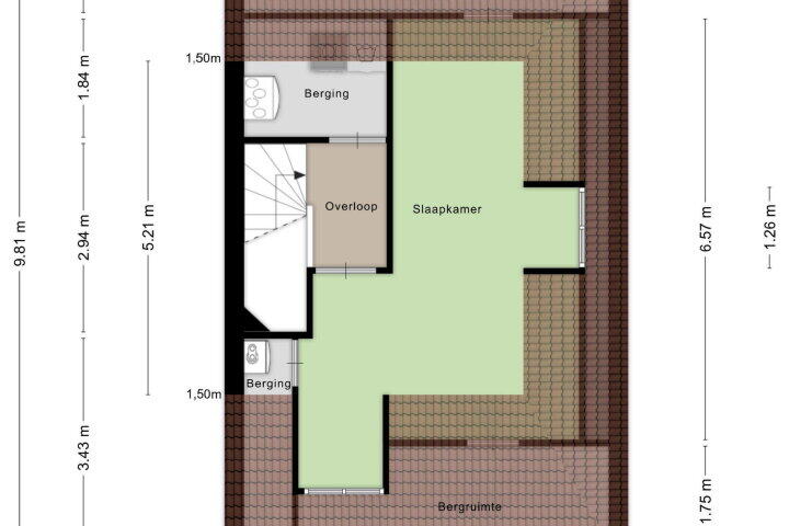 Plattegrond – Parklaan 194, Boskoop