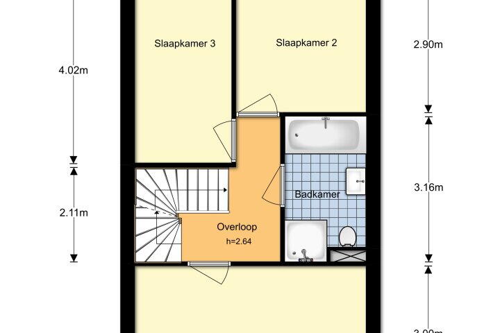 Plattegrond – Parklaan 93, Boskoop