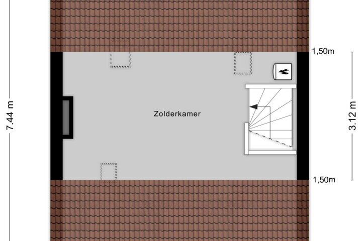 Plattegrond – Passedwarsstraat 42, Wijchen