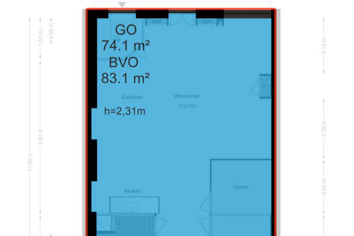 Plattegrond – Passeerdersstraat 134, Amsterdam