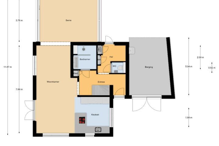 Plattegrond – Pastoor Gribnaustraat 6, Giesbeek