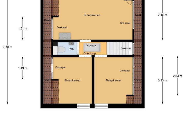 Plattegrond – Pastoor Gribnaustraat 6, Giesbeek