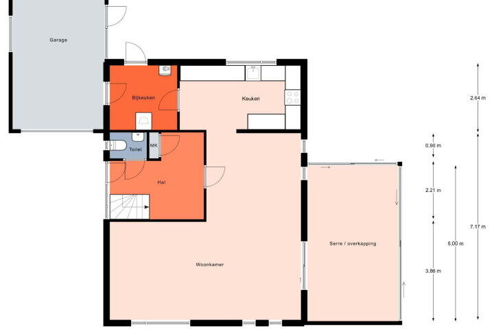 Plattegrond – Pastorije 88, Tolbert