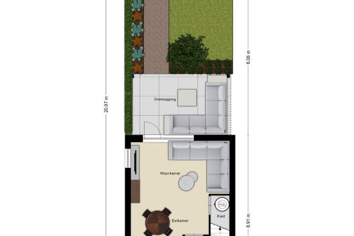 Plattegrond – Pater Damiaanstraat 14, Roosendaal