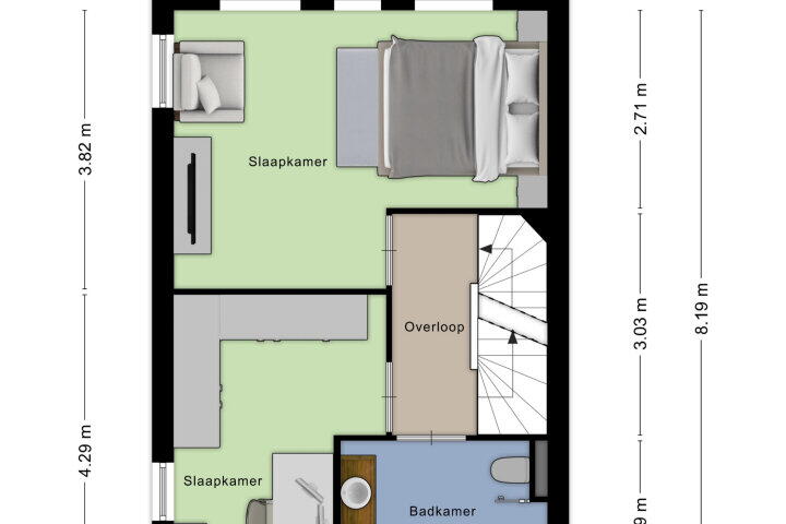 Plattegrond – Pater Damiaanstraat 14, Roosendaal