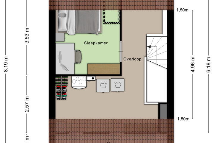 Plattegrond – Pater Damiaanstraat 14, Roosendaal