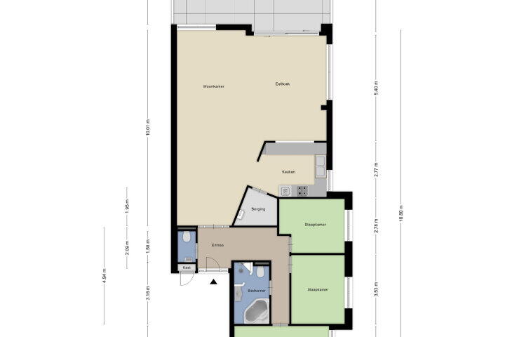 Plattegrond – Pater Leijdekkersstraat 4, Nijmegen