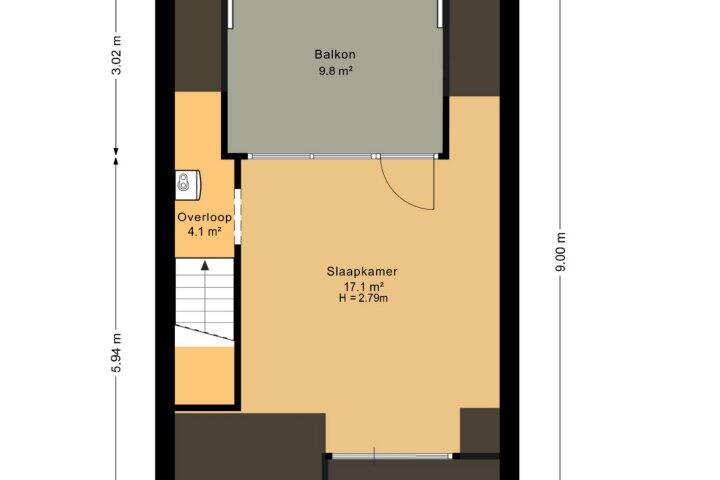 Plattegrond – Patrijspoort 125, Groningen