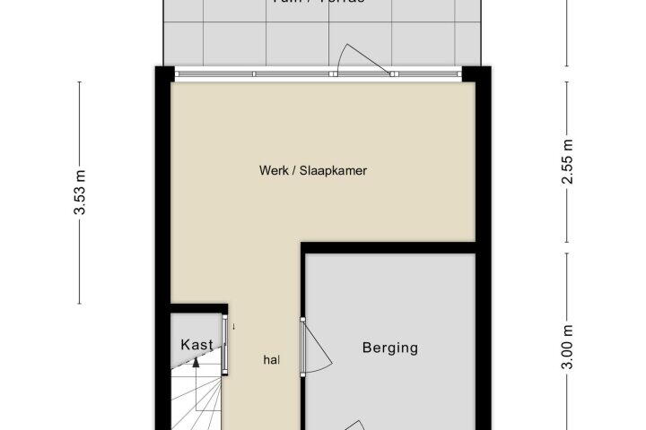Plattegrond – Paul Kleestraat 134, Almere