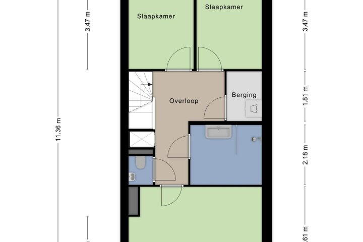 Plattegrond – Paul Kleestraat 134, Almere