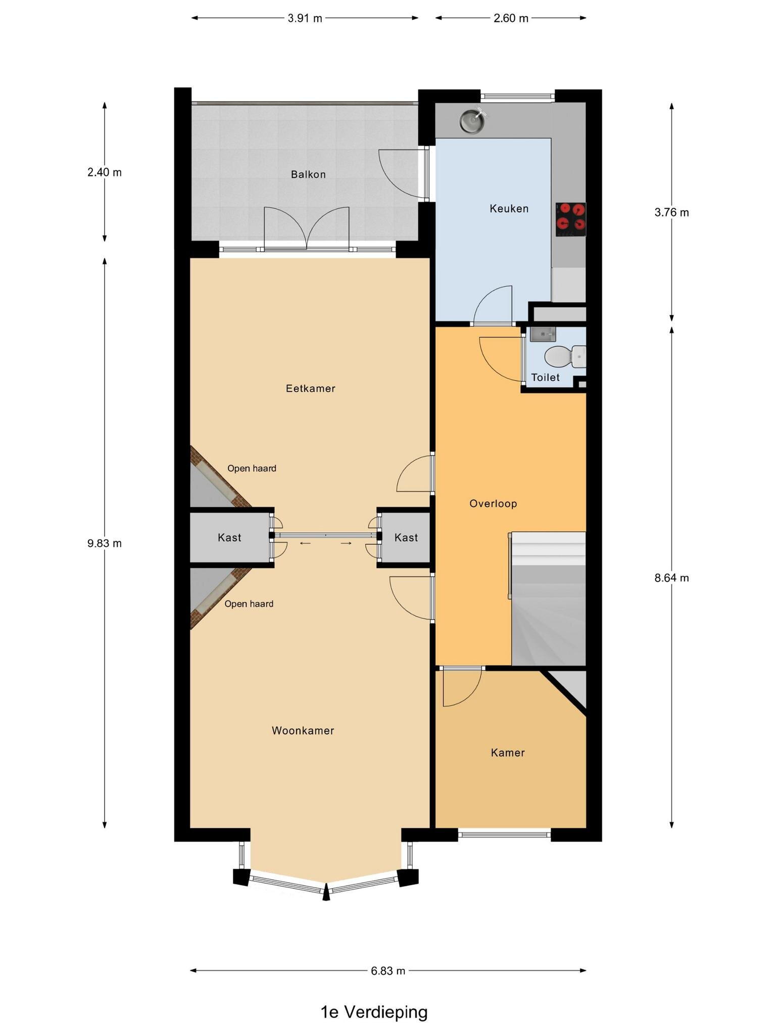 Plattegrond 3 - Paul Krugerstraat 44, Vlissingen