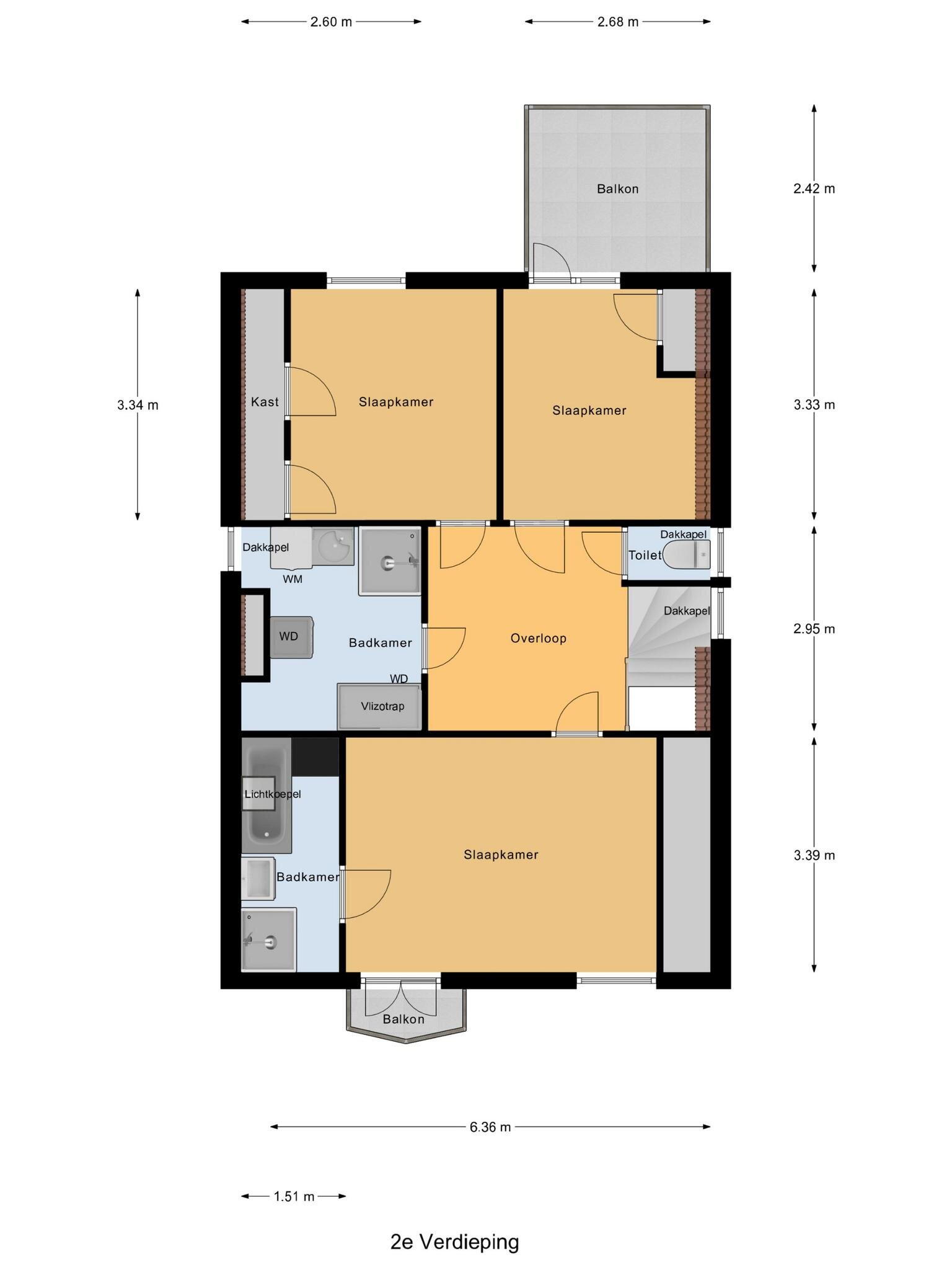 Plattegrond 5 - Paul Krugerstraat 44, Vlissingen