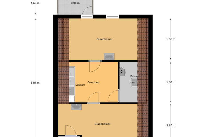 Plattegrond – Paul Krugerstraat 72, Vlissingen