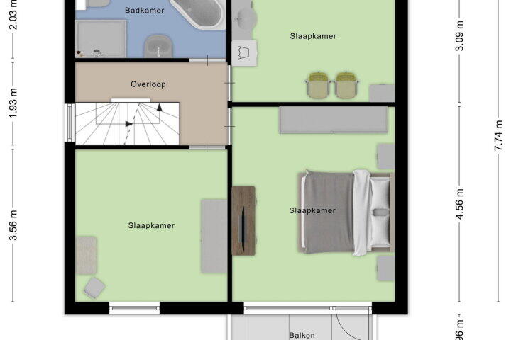 Plattegrond – Paulusdonk 5, Roosendaal