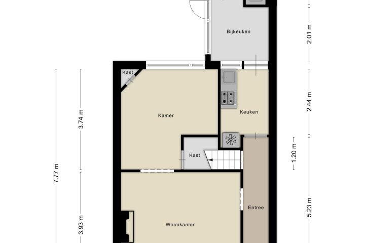 Plattegrond – Paulus Moreelsestraat 6, Leeuwarden