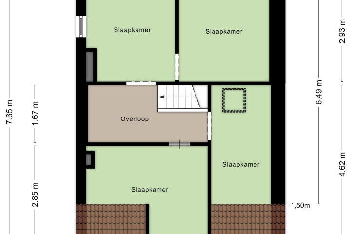 Plattegrond – Paulus Moreelsestraat 6, Leeuwarden