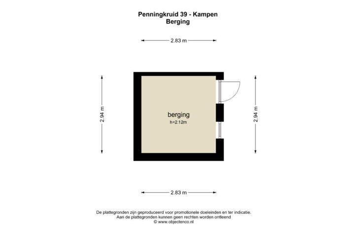 Plattegrond – Penningkruid 39, Kampen