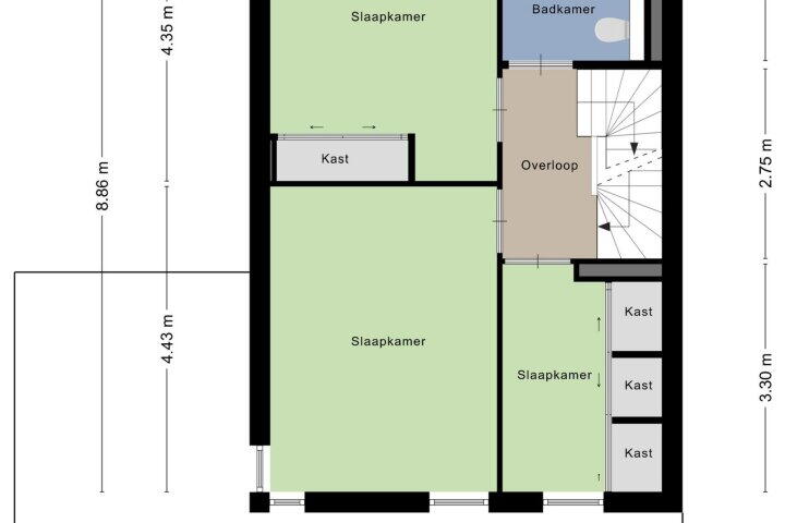 Plattegrond – Perengaarde 74, Boskoop