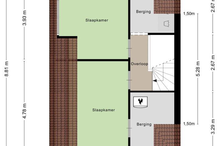 Plattegrond – Perengaarde 74, Boskoop