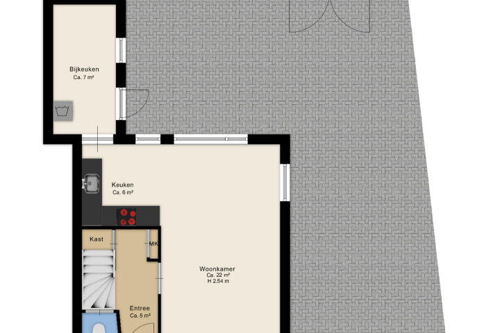 Plattegrond – Pesserstraat 34, Hoogeveen
