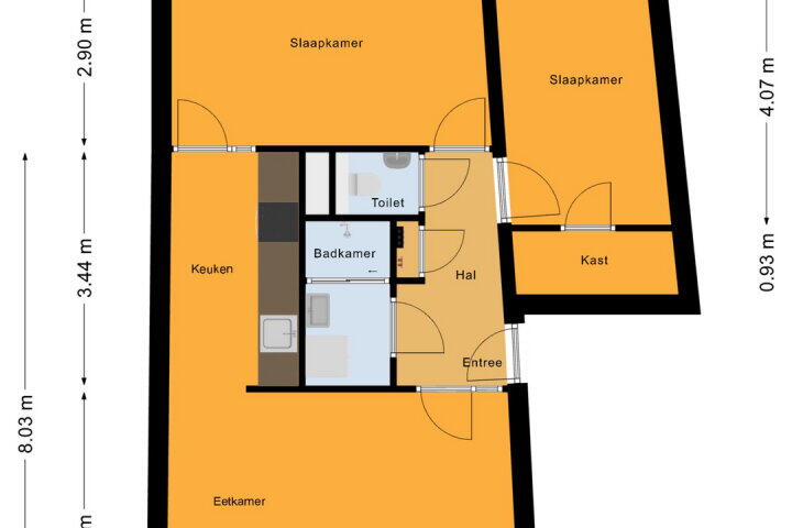 Plattegrond – Peter Sellershof 184, Almere