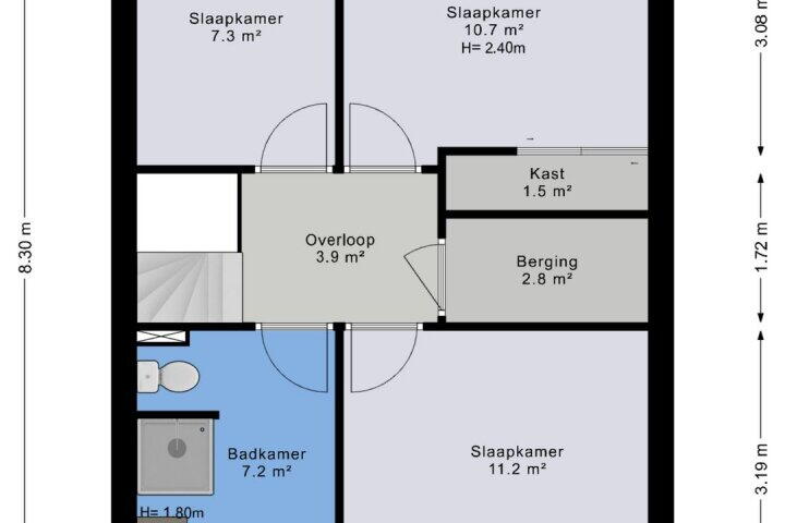 Plattegrond – Peyserhof 23, Emmen