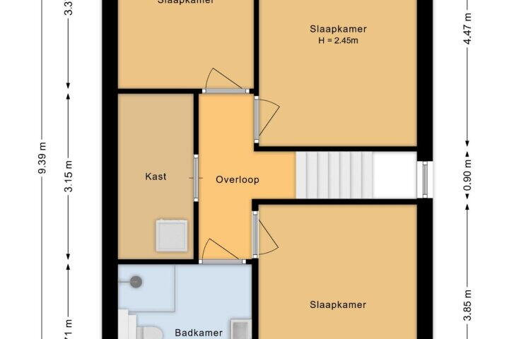 Plattegrond – Picassoweg 98, Almere